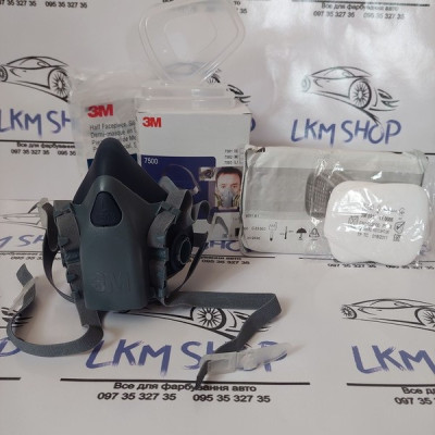 Полумаска 3М 7503 комплект: полумаска L, держатель, орг. фильтра, предфильтры