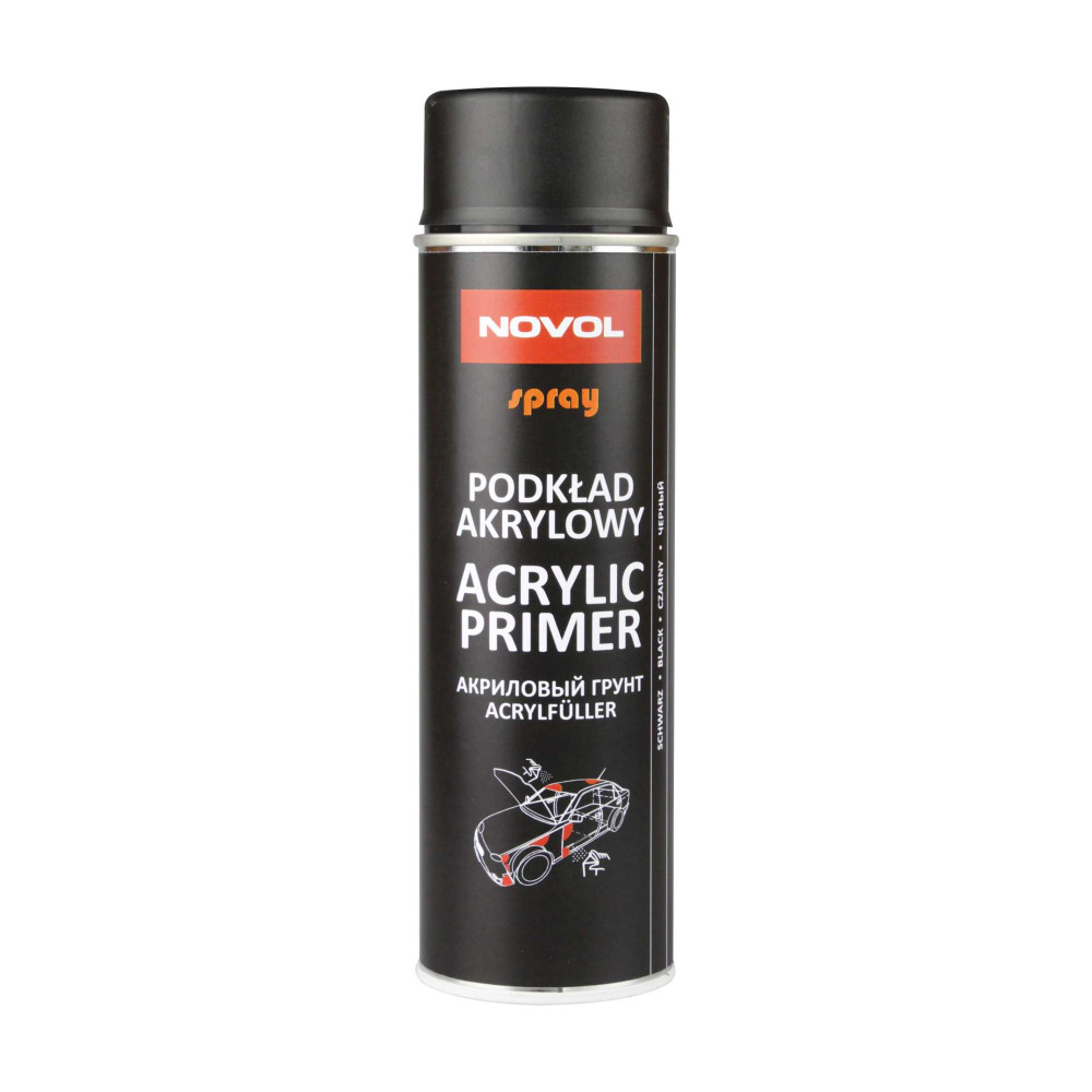 Акриловий грунт чорний Novol ACRYL PRIMER аерозоль 0,5 л