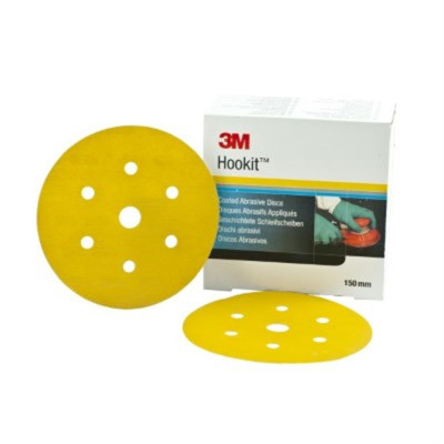 Абразивные диски Hookit серии 255P, диам. 150 мм, P150, конф. LD601A, 7 отверстий, 3М