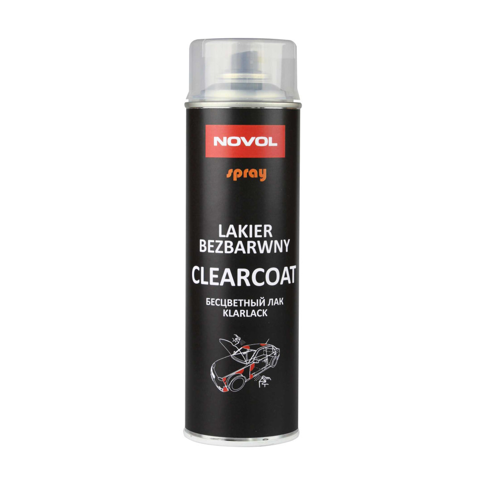 Безбарвний лак Novol CLEARCOAT аерозоль 0,5 л