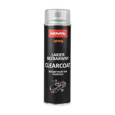Безбарвний лак Novol CLEARCOAT аерозоль 0,5 л