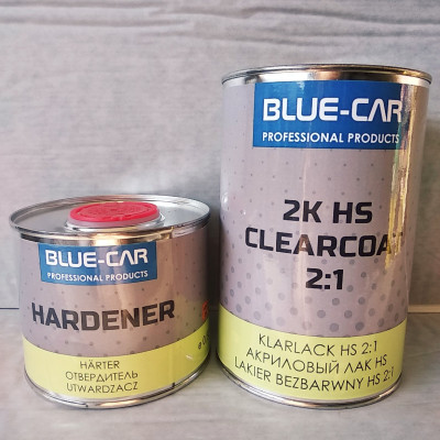 Лак акриловий HS Blue-Car 1 л з затверджувачем 0,5 л