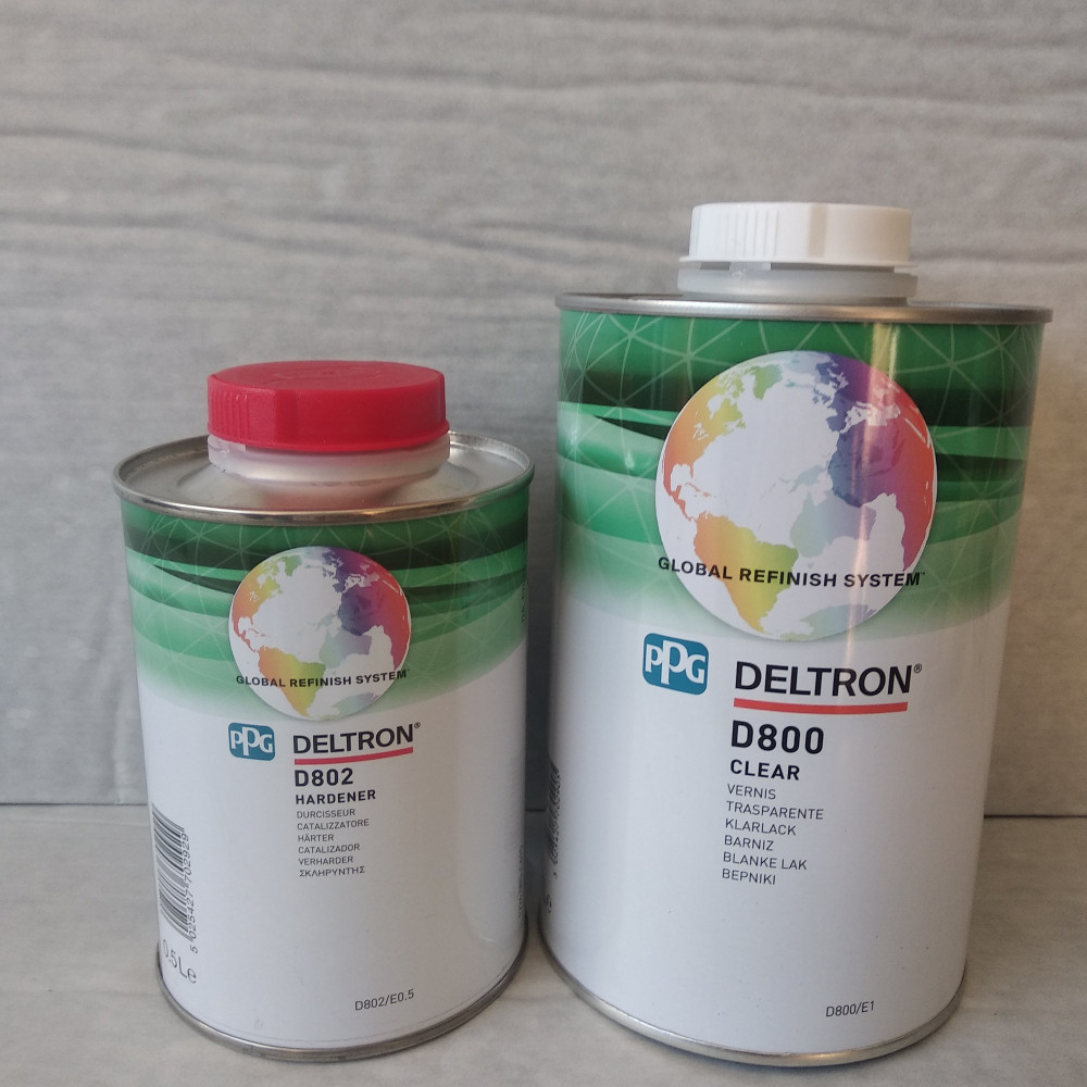 PPG лак D800 1 л + отвердитель D802 0,5 л