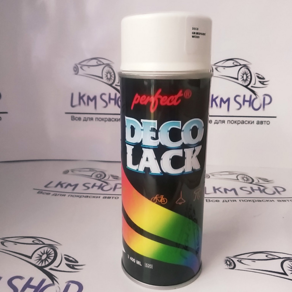 Аэрозоль грунт белый Deco Lack Perfect, 0,4 л