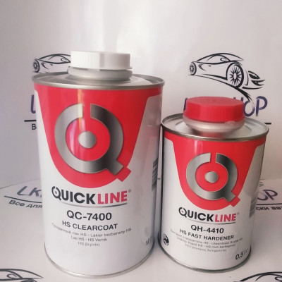 Лак акриловий 7400 HS Quickline 1 л з затверджувачем 0,5 л
