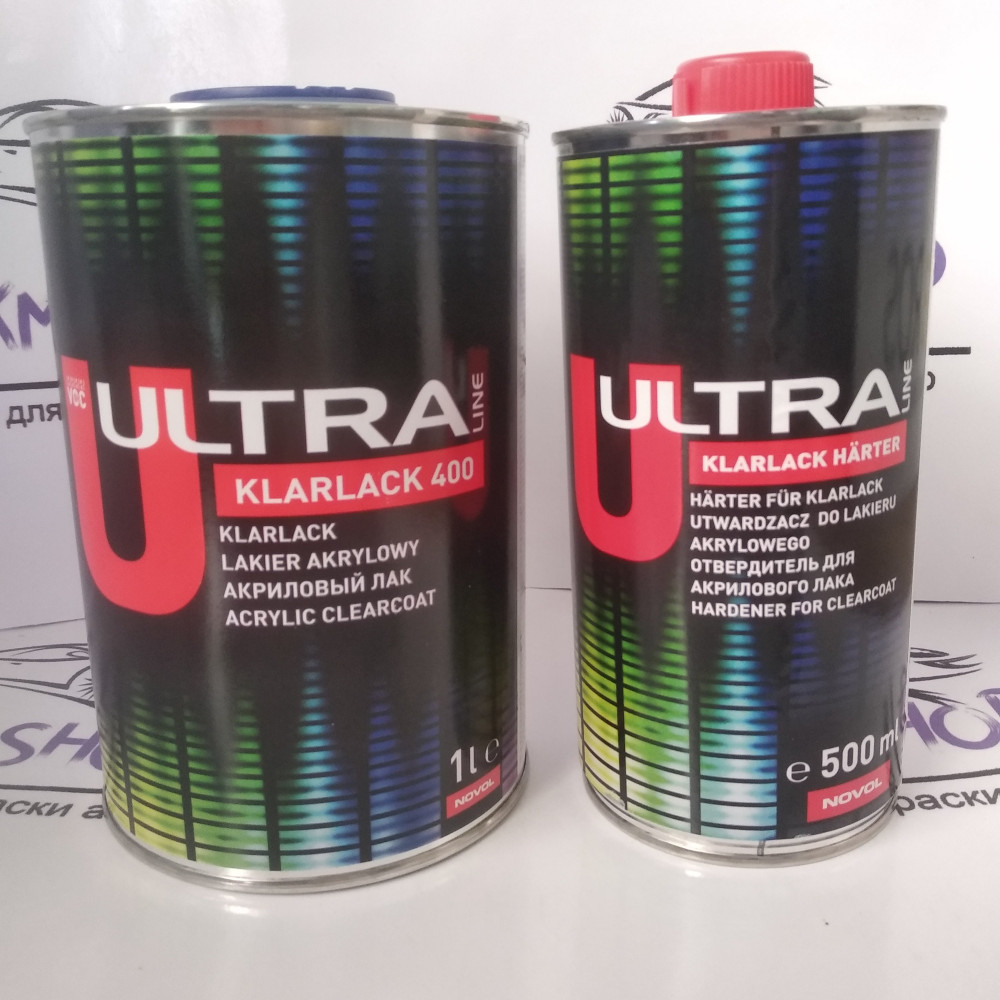 Акриловий лак 2+1 Novol ULTRA 400 1 л та 0,5 л затверджувача