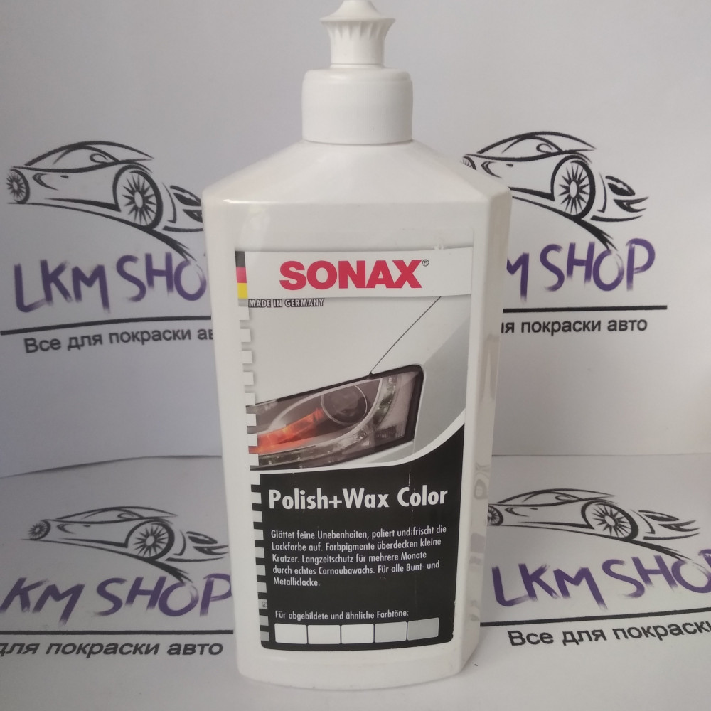 Sonax Полироль цветной с воском белый 500 мл