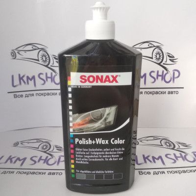 Sonax Полироль цветной с воском черный 500 мл