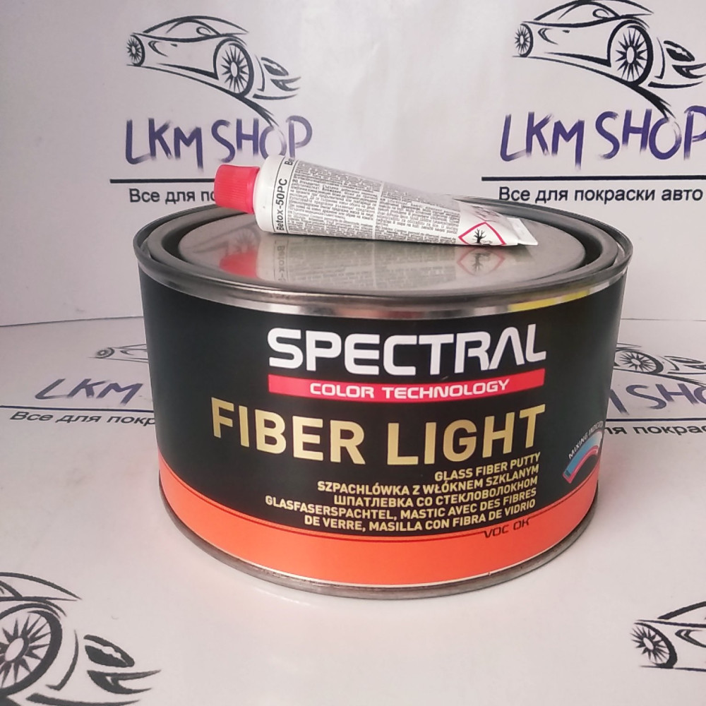 Універсальная шпатлівка зі скловолокном полегшена Fiber Light 1 л Spectral