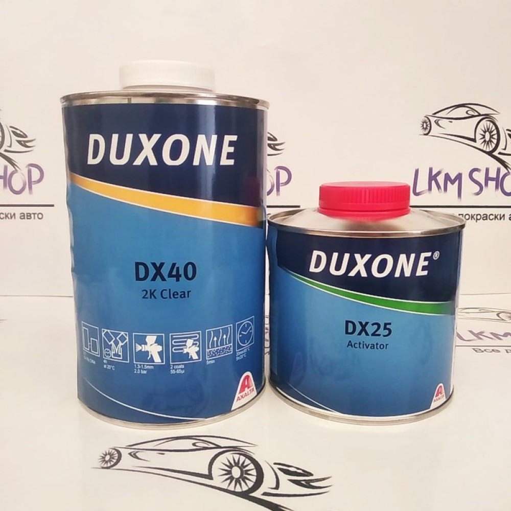 Лак акриловий MS DX40 Duxone 1 л з затверджувачем DX25 0,5 л