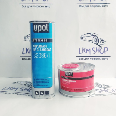 Лак акриловий U-POL 3:1 2086 1 л та 0,33 л затверджувача S2032