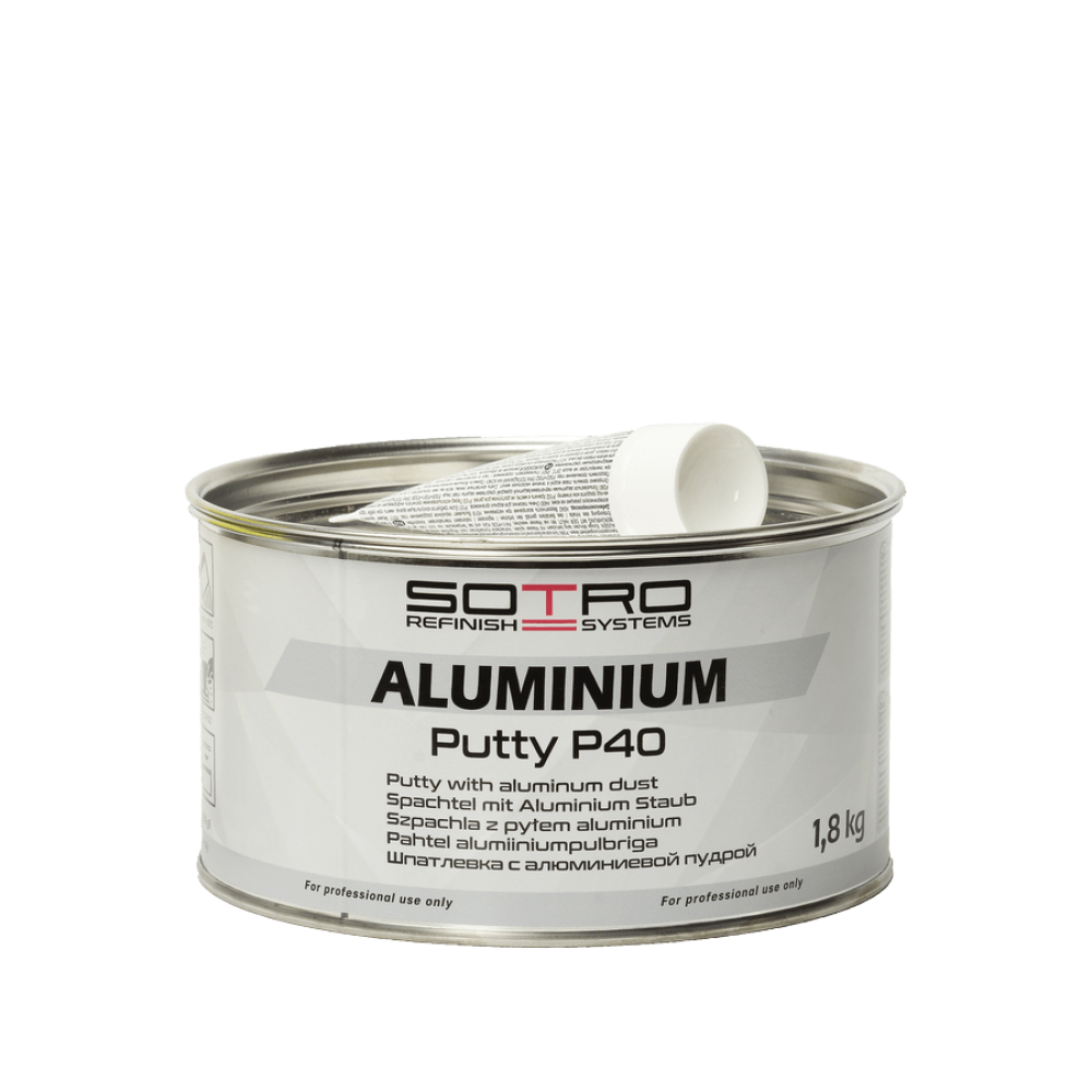  Шпаклівка з алюмінієвою пудрою SOTRO Aluminium Putty P40 1,8 кг