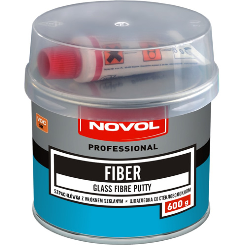 Шпаклівка зі скловолокном FIBER Novol 0,6 кг