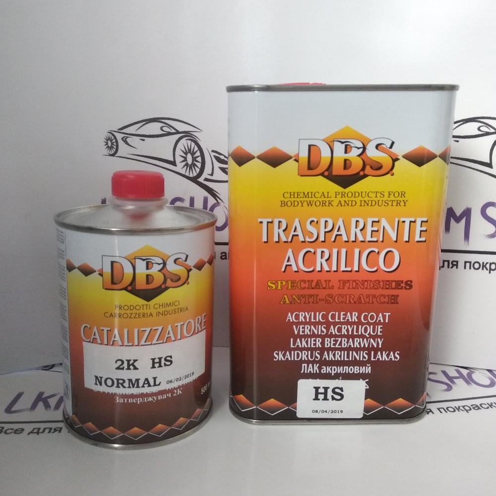 Лак акриловый HS DBS, 1 л + отвердитель 0,5 л