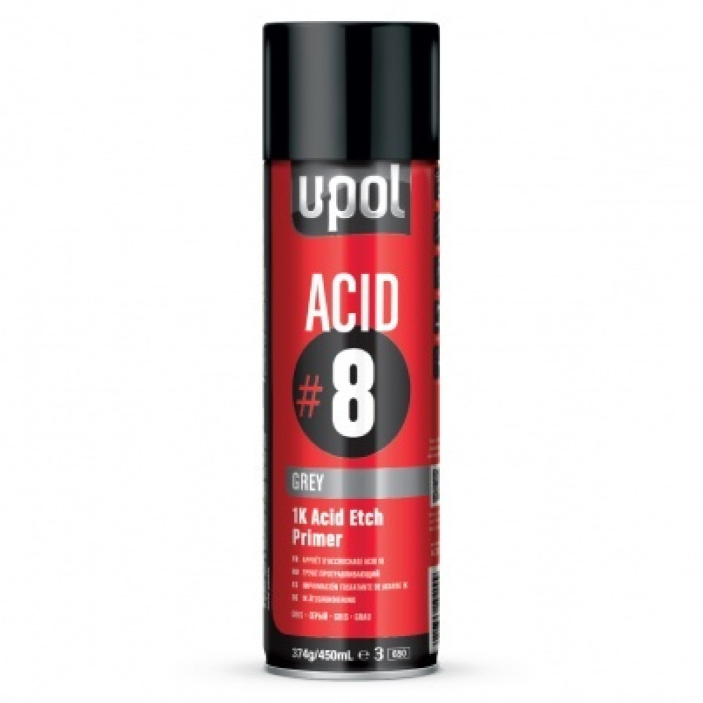 Грунт антикорозійний ACID#8 U-POL в аэрозоле 450 мл